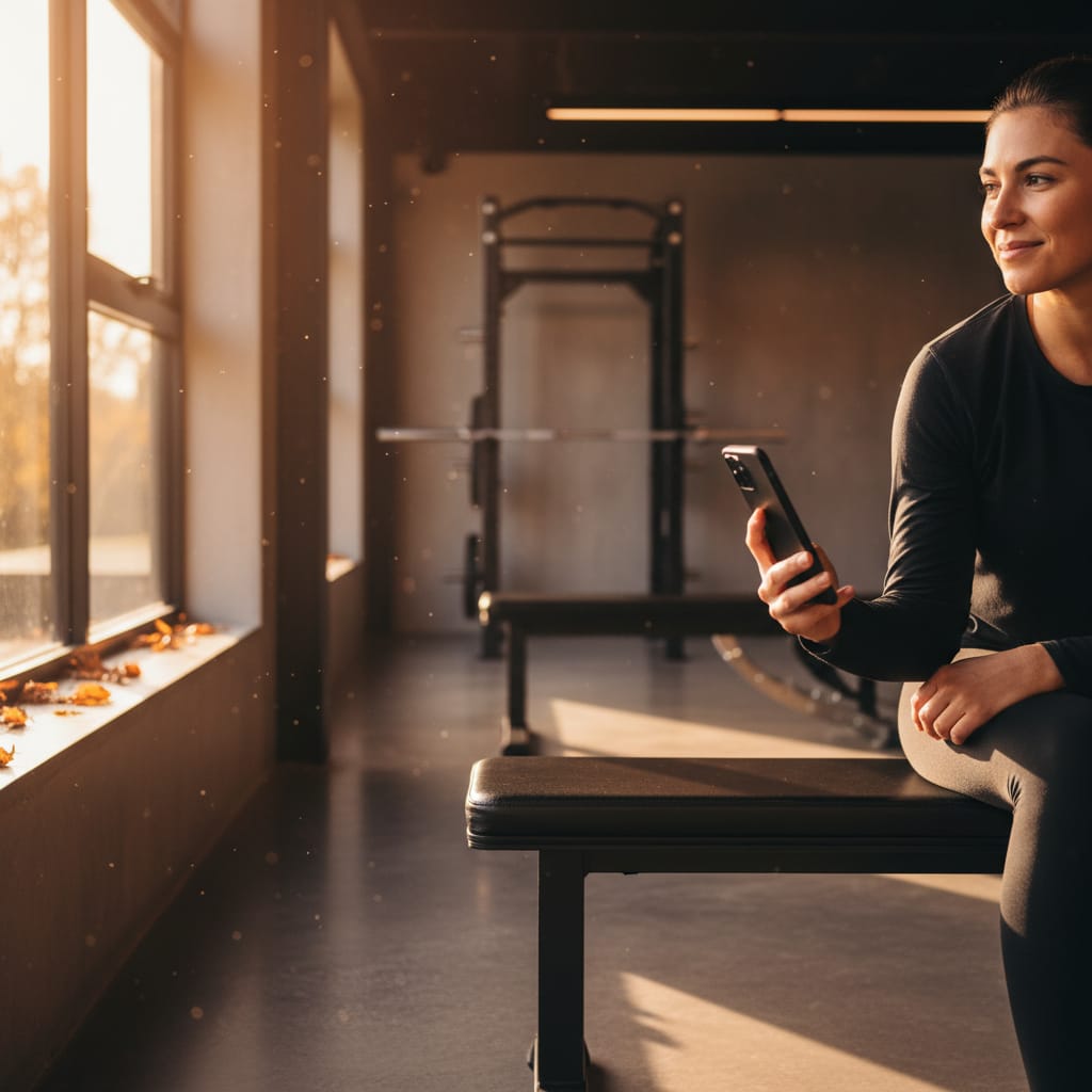 Smartphone displaying a fitness app streak counter, illustrating effective fitness habit building.