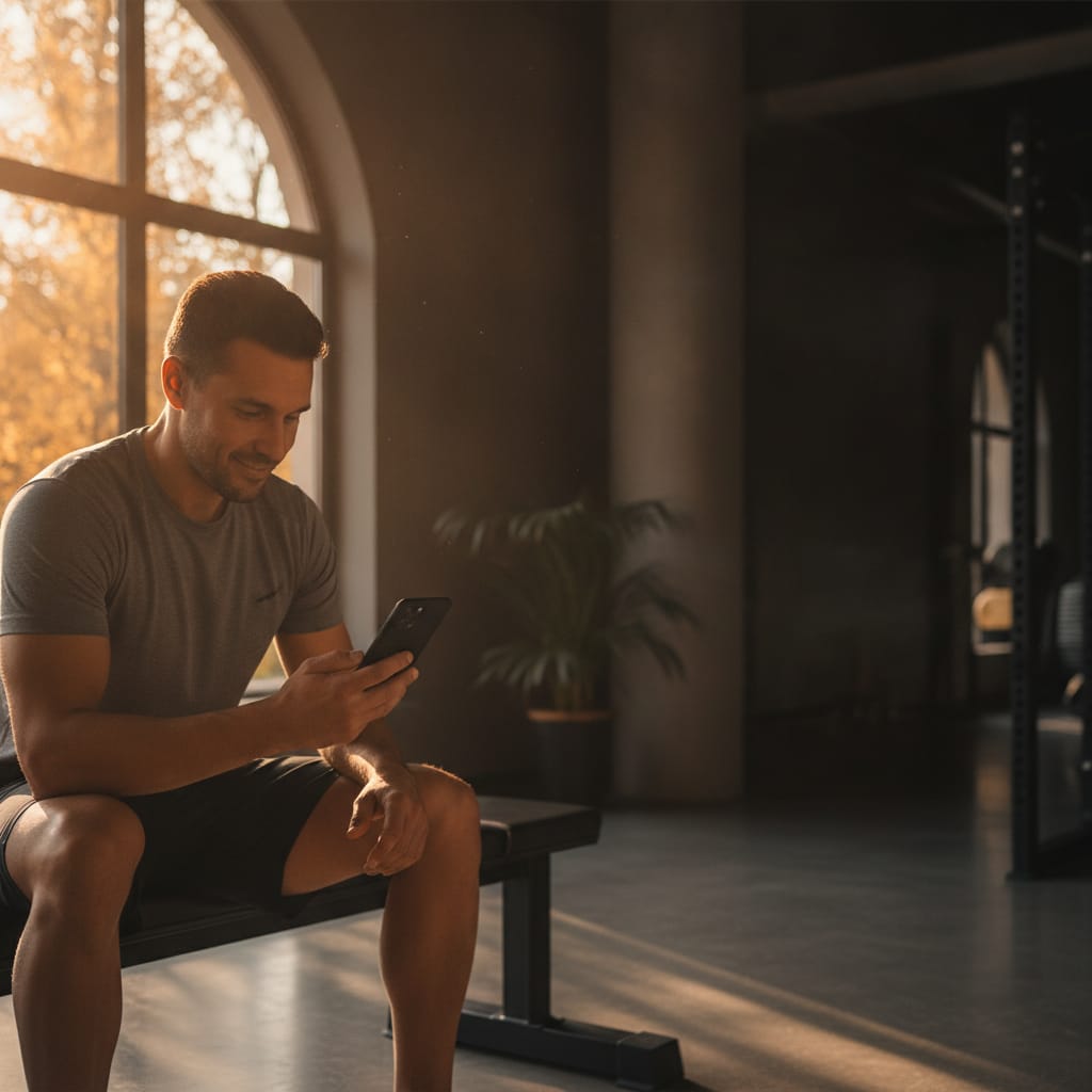 Smartphone displaying a fitness app streak counter, illustrating effective fitness habit building.